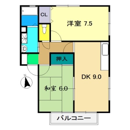 ハイツフルールの物件間取画像